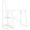 Image de vidaXL Bureau avec étagère Blanc 102x50x117 cm