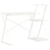 Image de vidaXL Bureau avec étagère Blanc 116x50x93 cm
