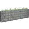 Image de vidaXL Lit surélevé à gabion Acier galvanisé 270x30x90 cm