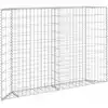 Image de vidaXL Lit surélevé à gabion en trapèze Acier galvanisé 150x20x100 cm