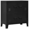 Image de vidaXL Coffre de rangement industriel Noir 75x40x80 cm Acier