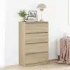 Image de vidaXL Buffet Chêne sonoma 60x35x98,5 cm Bois d'ingénierie