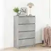 Image de vidaXL Buffet Gris béton 60x35x98,5 cm Bois d'ingénierie
