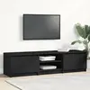 Image de vidaXL Meuble TV Noir 140x40x35,5 cm Bois d'ingénierie