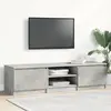 Image de vidaXL Meuble TV Gris béton 140x40x35,5 cm Bois d'ingénierie