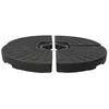 Image de vidaXL Pieds de parasol en forme d'évasion 4 pcs noir