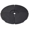 Image de vidaXL Socle de parasol en forme d'éventail 4 pcs Noir