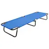 Image de vidaXL Chaise longue pliable Bleu Acier