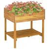 Image de VidaXL Bac à fleurs en acacia massif 78,5 x 58,5 x 78,5 cm