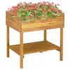 Image de vidaXL Jardinière surélevée 78,5x58,5x78,5 cm Bois massif d'acacia