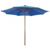 Image de vidaXL Parasol avec mât en bois 300x258 cm Bleu