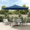 Image de vidaXL Parasol de jardin en porte-à-faux avec mât en aluminium bleu