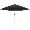 Image de vidaXL Parasol d'Extérieur avec Lumières LED et Mât en Acier, Pare-soleil de Patio, Abri de Soleil, Parasol de Terrasse, 300 cm Noir