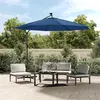 Image de vidaXL Parasol de jardin en porte-à-faux et lumières LED mât en acier