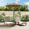 Image de vidaXL Parasol Taupe 200x224 cm Aluminium