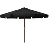 Image de vidaXL Parasol met houten paal 330 cm zwart