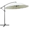 Image de vidaXL Parasol suspendu avec poteau en aluminium Blanc 3 m