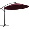 Image de vidaXL Parasol suspendu avec poteau bordeaux 3 m