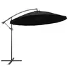 Image de vidaXL Parasol suspendu avec poteau noir 3 m