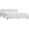 Image de vidaXL Cadre de lit avec LED sans matelas blanc 160x200 cm