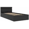 Image de vidaXL Cadre de lit à rangement hydraulique sans matelas avec LED noir
