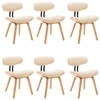 Image de vidaXL Eetkamerstoelen 6 st gebogen hout en kunstleer crème