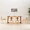 Image de vidaXL Chaises à manger lot de 6 crème bois courbé et similicuir