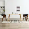 Image de vidaXL Chaises à manger lot de 2 gris bois courbé et tissu