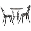 Image de vidaXL Salon de bistro 3 pcs Aluminium coulé