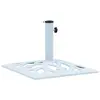 Image de vidaXL Socle de parasol Blanc 12 kg 49 cm Fonte
