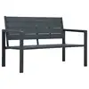 Image de vidaXL Banc de jardin 120 cm PEHD Gris Aspect de bois