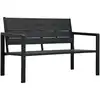 Image de vidaXL Banc de jardin 120 cm PEHD Noir Aspect de bois