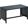 Image de vidaXL Table basse Noir 70x40x38 cm Résine tressée