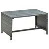 Image de vidaXL Table basse Anthracite 70x40x38 cm Résine tressée