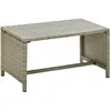 Image de vidaXL Table basse beige 70x40x38 cm résine tressée
