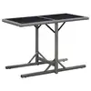 Image de vidaXL Table de jardin Anthracite 110x53x72 cm Verre et résine tressée