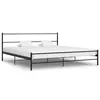 Image de vidaXL Cadre de lit sans matelas noir métal 200x200 cm