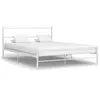 Image de vidaXL Cadre de lit sans matelas blanc métal 120x200 cm