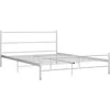 Image de vidaXL Cadre de lit sans matelas blanc métal 140x200 cm