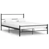Image de vidaXL Cadre de lit avec tête de lit sans matelas noir 160x200cm métal