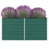 Image de vidaXL Jardinière 160 x 80 x 77 cm Acier galvanisé Vert
