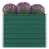 Image de vidaXL Jardinière 100 x 100 x 77 cm Acier galvanisé Vert