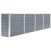 Image de vidaXL Jardinière 320x40x77 cm Acier galvanisé Gris