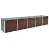 Image de vidaXL Lit surélevé de jardin Acier galvanisé 400x80x45 cm Marron