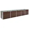 Image de vidaXL Lit surélevé de jardin Acier galvanisé 400x80x77 cm Marron