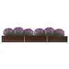 Image de vidaXL Lit surélevé de jardin Acier galvanisé 480x80x45 cm Marron
