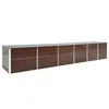 Image de vidaXL Lit surélevé de jardin Acier galvanisé 480x80x77 cm Marron