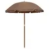 Image de vidaXL Parasol de jardin avec mât en acier 180 cm taupe
