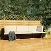 Image de vidaXL Salon de jardin 3 pcs avec coussins Résine tressée Marron