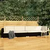 Image de vidaXL Salon de jardin 4 pcs avec coussins résine tressée noir